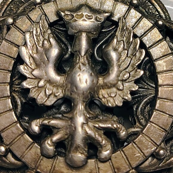 Antique WWI MILITARY IMPERIAL ROYAL RUSSIAN RARE CROWN EAGLE Brooch Pin - Picture 2 of 5